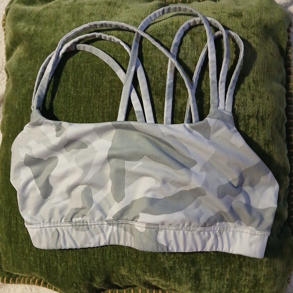 Women's GapFit Low Impact Camo Print Sports Bra SZ XS